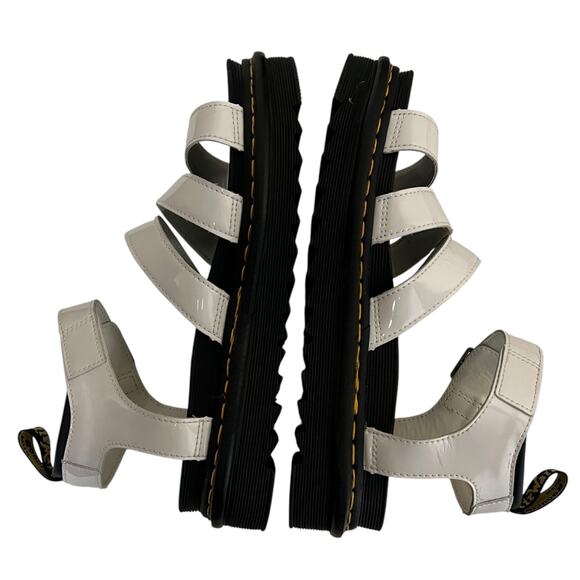 Dr.‎ Martens Blaire Platform Sandals White Patent Leather Women's 10 EU 42 Shoes - Picture 7 of 16